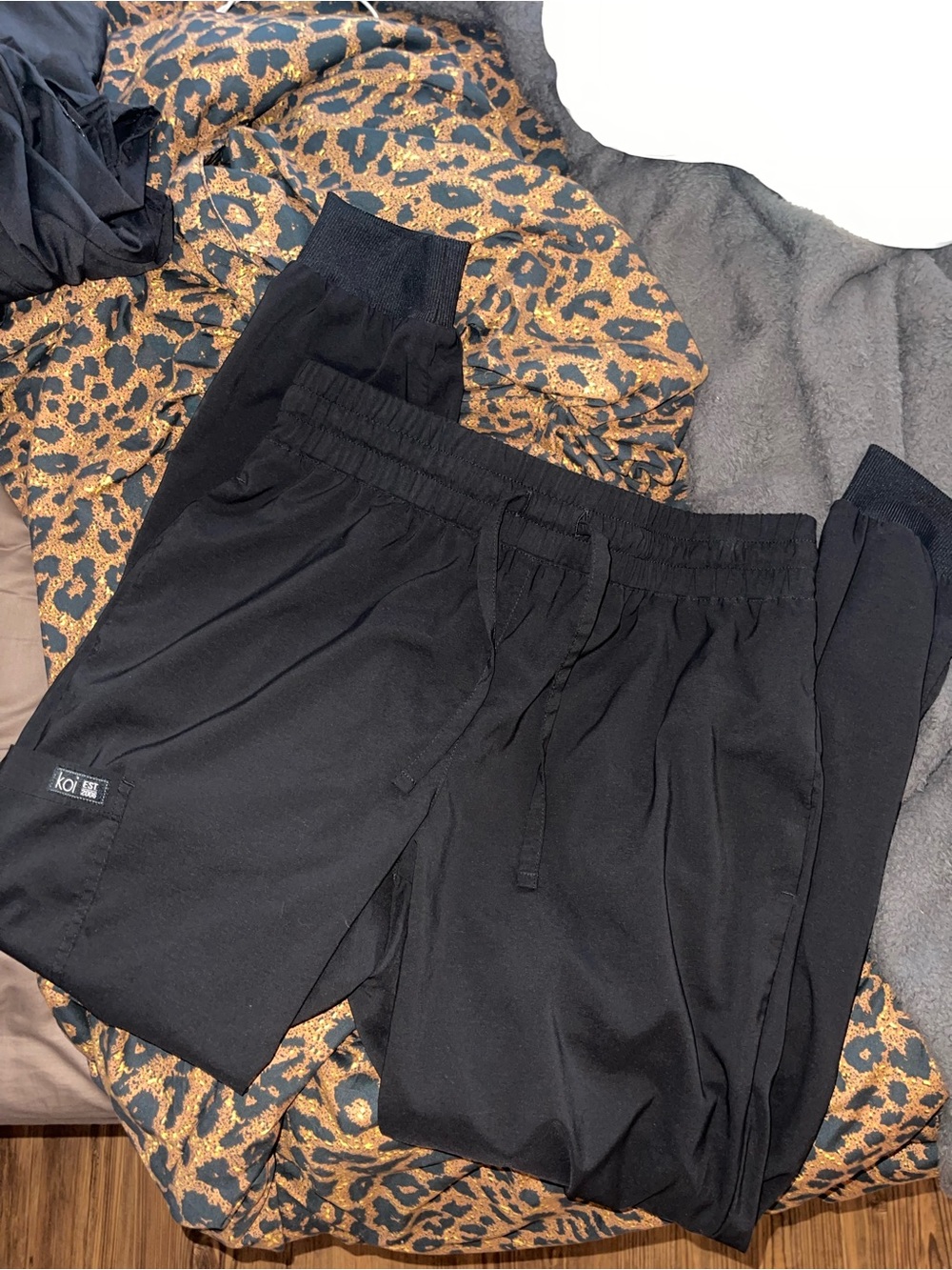 koi Black Jogger Scrub Pants for Women